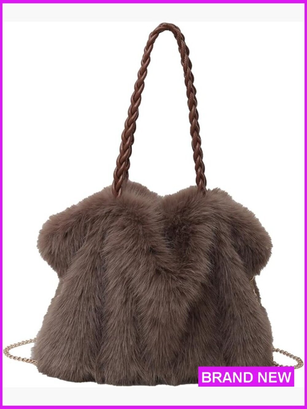 Faux Fur Tote Bag Fluffy Shoulder Crossbody Bag Y2K Chic Winter Fashion